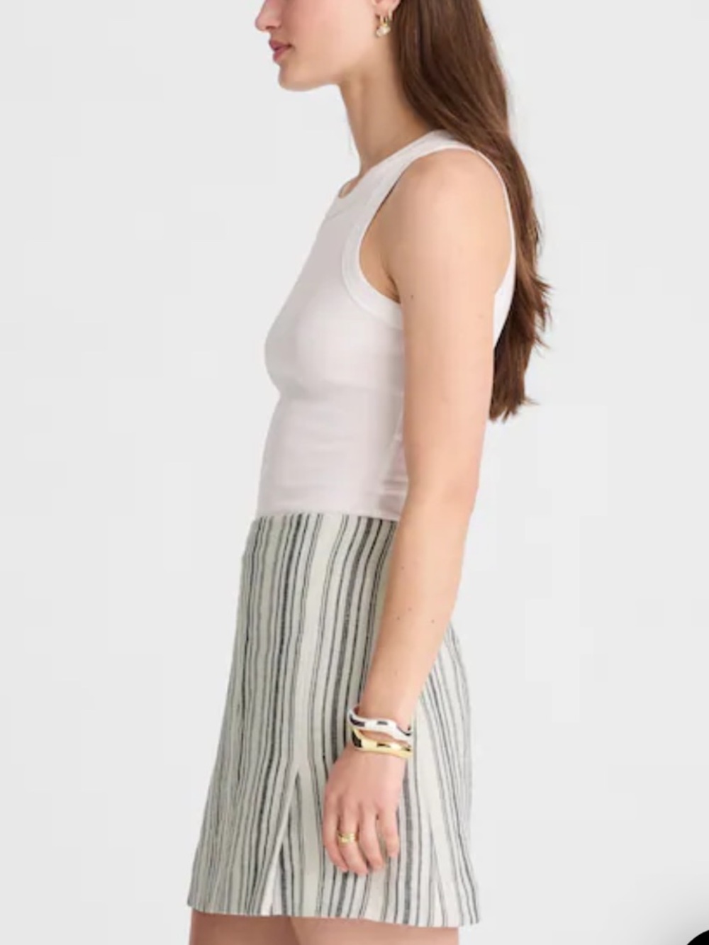 Madewell Single-Pleat Linen Mini Skirt 0 new - Picture 3 of 6
